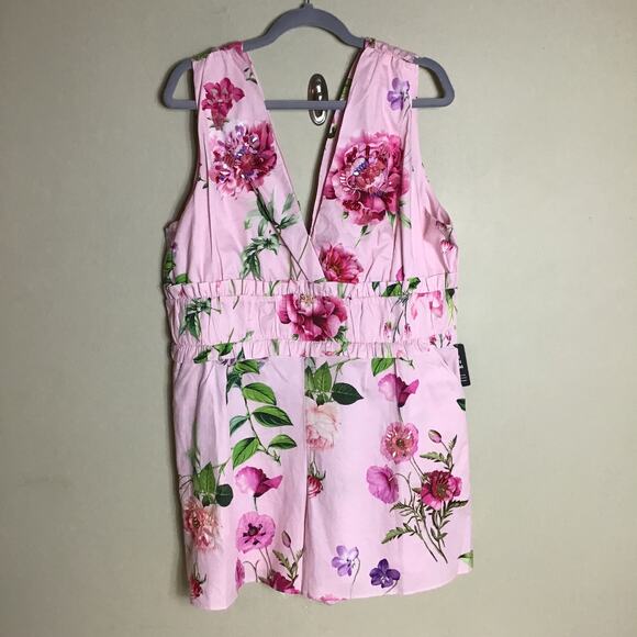 Express Floral Romper Women Sz. XL/16-18 NWT Embellishment sequin Flowers - Picture 7 of 13